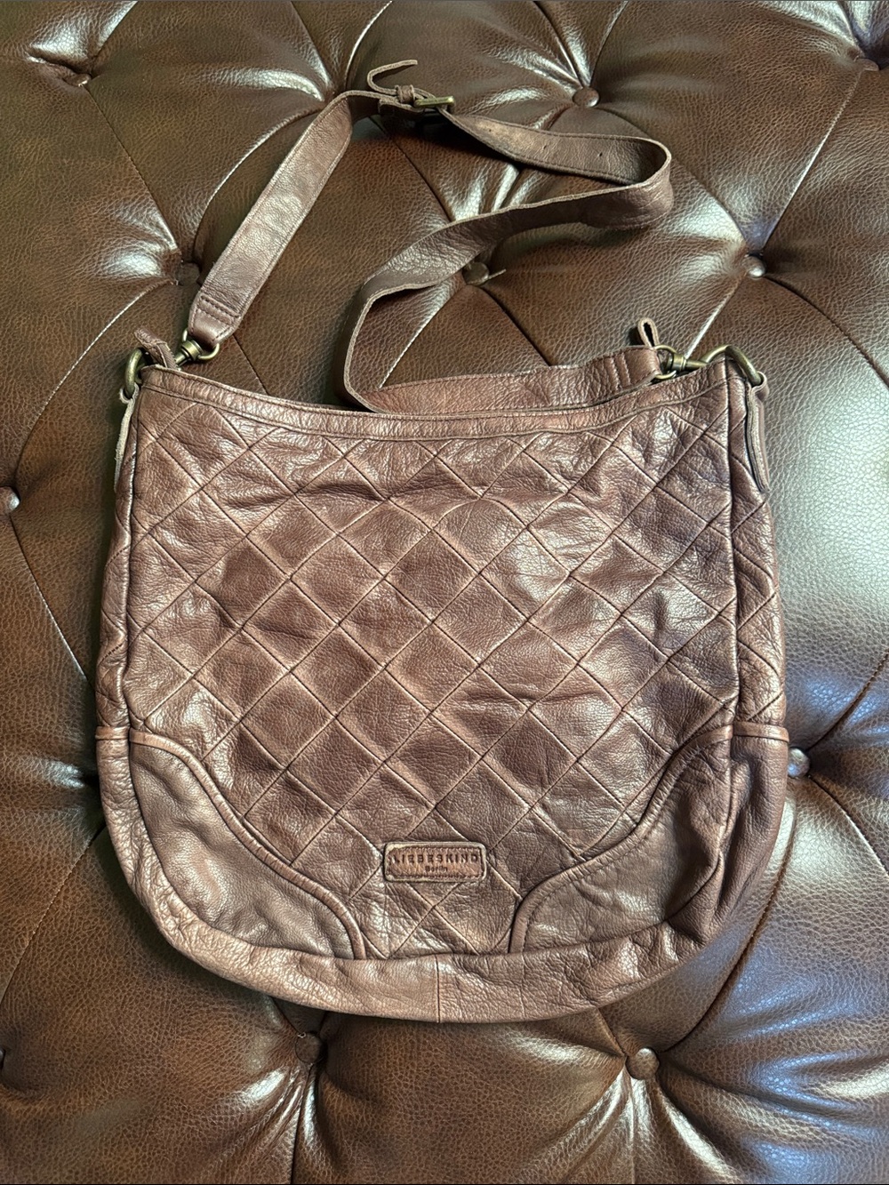 Liebeskind Quilted Leather Crossbody Bag - Brown